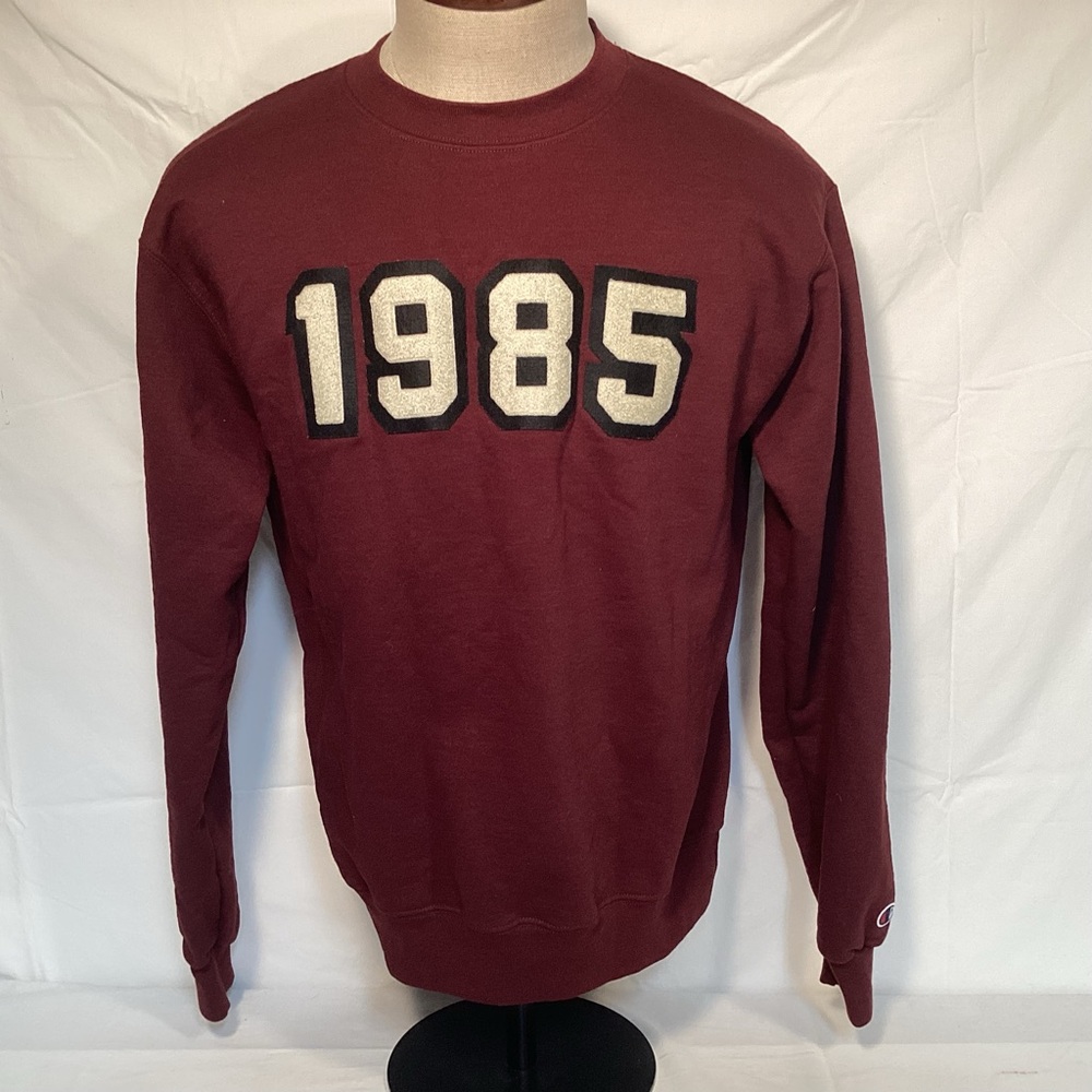 Champion Maroon 1985 Collegiate Men's Crewneck Sweater Size Medium